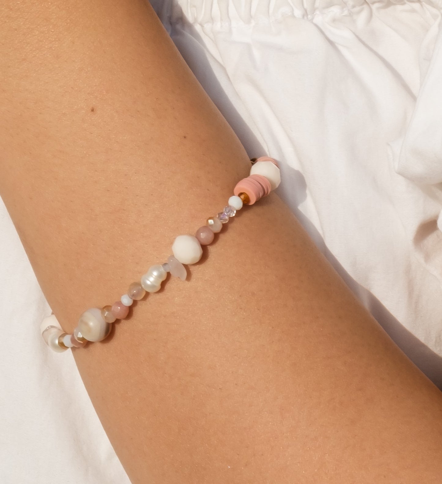 Dainty pink bracelet