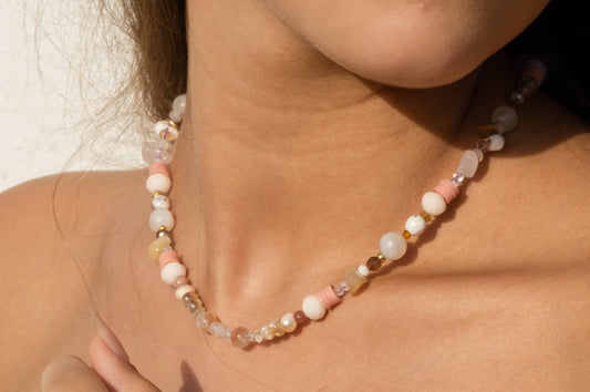 Dainty pink necklace